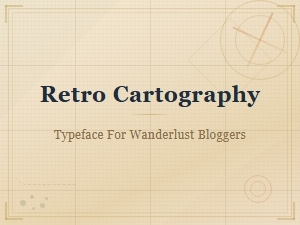 Vintage Map Font for Wanderlust Bloggers - Retro Cartography Typeface